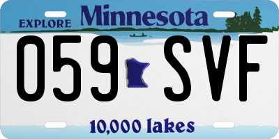 MN license plate 059SVF