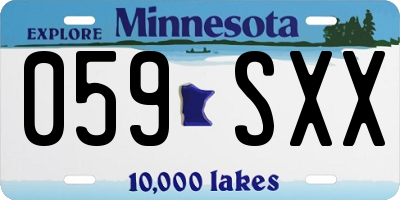 MN license plate 059SXX