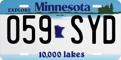 MN license plate 059SYD