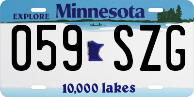 MN license plate 059SZG