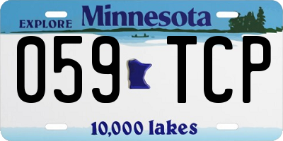 MN license plate 059TCP