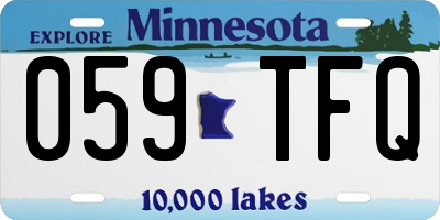 MN license plate 059TFQ