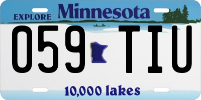 MN license plate 059TIU