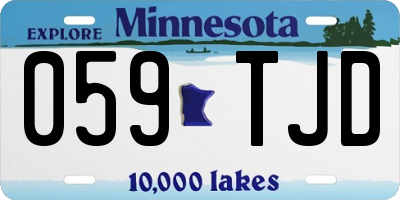 MN license plate 059TJD