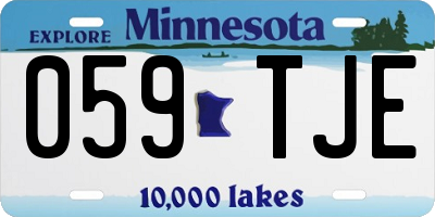 MN license plate 059TJE