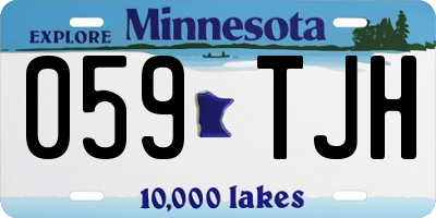 MN license plate 059TJH