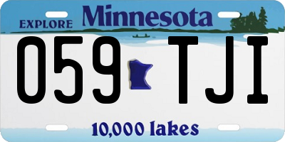 MN license plate 059TJI