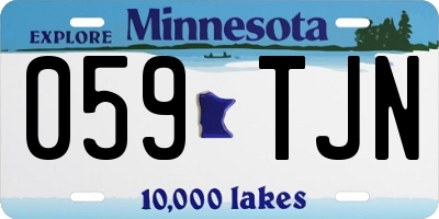 MN license plate 059TJN