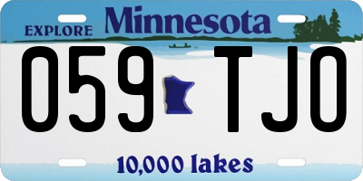 MN license plate 059TJO