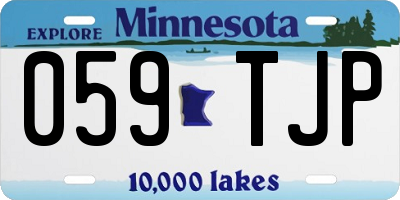 MN license plate 059TJP