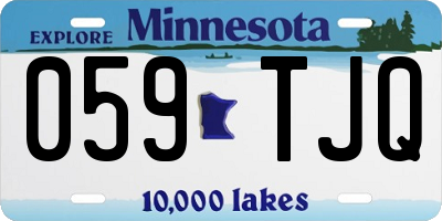 MN license plate 059TJQ