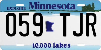 MN license plate 059TJR