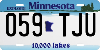 MN license plate 059TJU