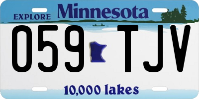 MN license plate 059TJV