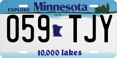 MN license plate 059TJY