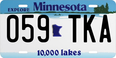 MN license plate 059TKA