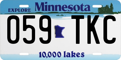 MN license plate 059TKC