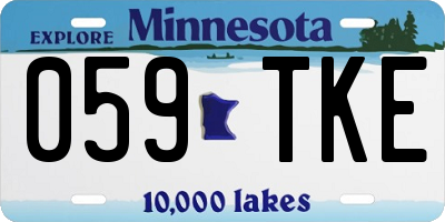 MN license plate 059TKE