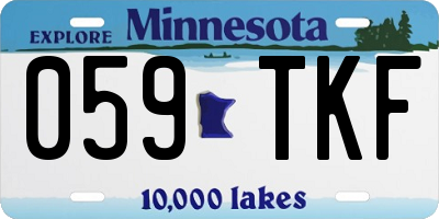 MN license plate 059TKF
