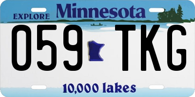 MN license plate 059TKG