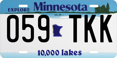 MN license plate 059TKK