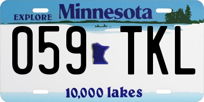 MN license plate 059TKL