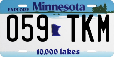 MN license plate 059TKM