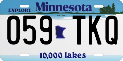 MN license plate 059TKQ