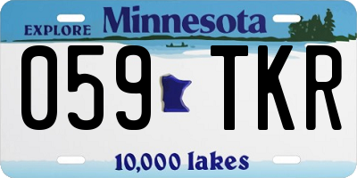 MN license plate 059TKR