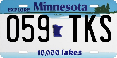 MN license plate 059TKS