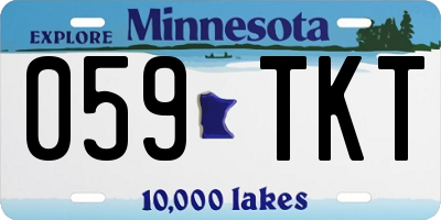 MN license plate 059TKT