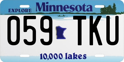 MN license plate 059TKU