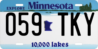 MN license plate 059TKY