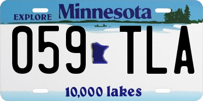 MN license plate 059TLA