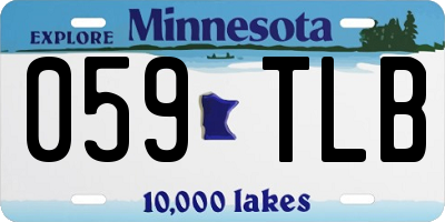 MN license plate 059TLB