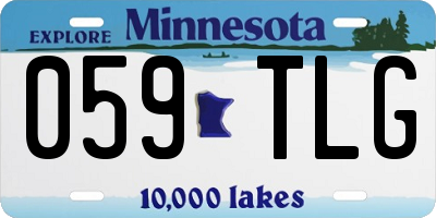 MN license plate 059TLG