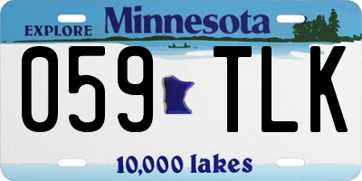 MN license plate 059TLK