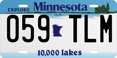 MN license plate 059TLM