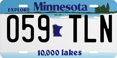 MN license plate 059TLN