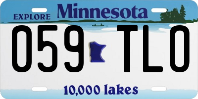 MN license plate 059TLO