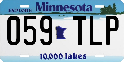 MN license plate 059TLP
