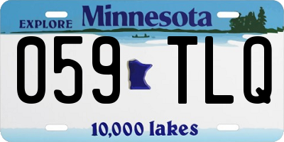 MN license plate 059TLQ