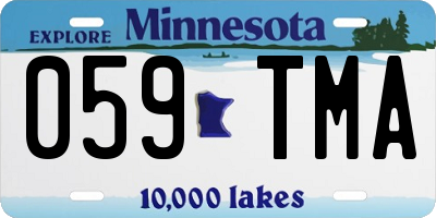 MN license plate 059TMA