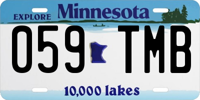 MN license plate 059TMB
