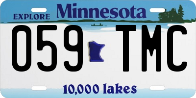 MN license plate 059TMC