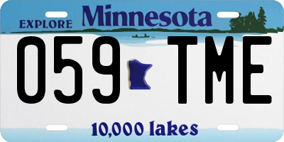 MN license plate 059TME