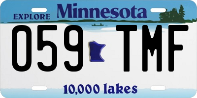 MN license plate 059TMF