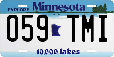 MN license plate 059TMI