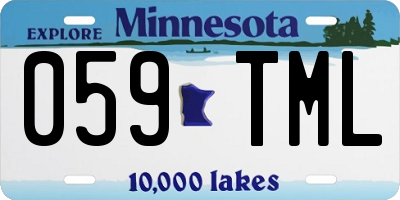 MN license plate 059TML