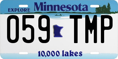 MN license plate 059TMP